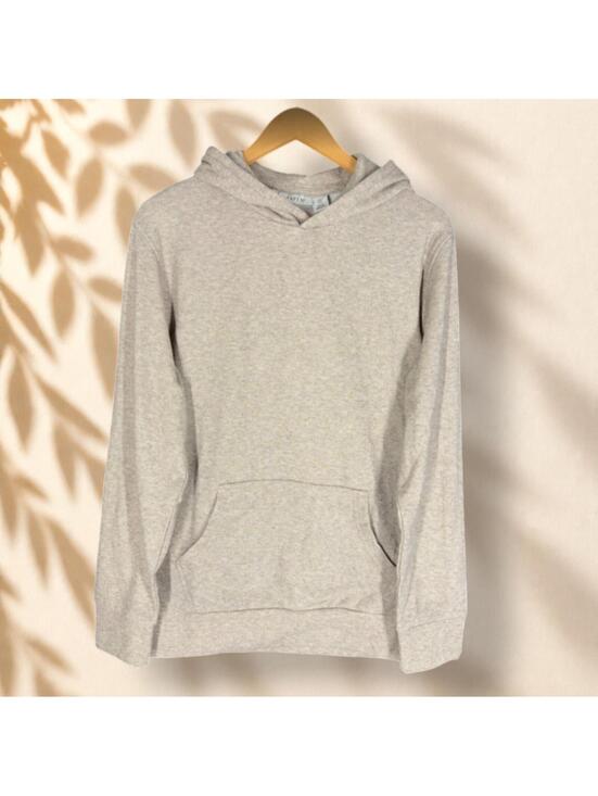 Aspen Tops - Aspen Hoodie Women M Medium Gray Hooded Long Sleeve Pockets Pullover Acrylic